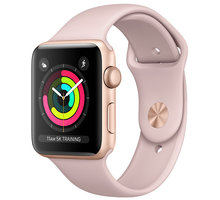 Apple Watch series 3 38mm pouzdro zlatá/pískově růžový řemínek_1528043509
