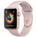 Apple Watch series 3 38mm pouzdro zlatá/pískově růžový řemínek
