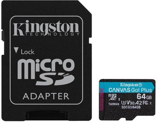 Kingston Micro SDXC Canvas Go! Plus 64GB 170MB/s UHS-I U3 + adaptér_1883248356