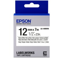 Epson LabelWorks LK-4WBVN, páska pro tiskárny etiket, 12mm, 7m, bílo-černá_1868884931