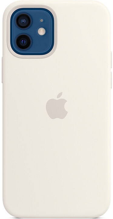 Apple silikonový kryt s MagSafe pro iPhone 12/12 Pro, bílá_734229125
