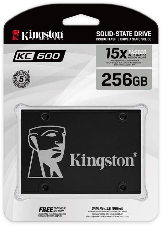 Kingston KC600, 2.5'' - 256GB