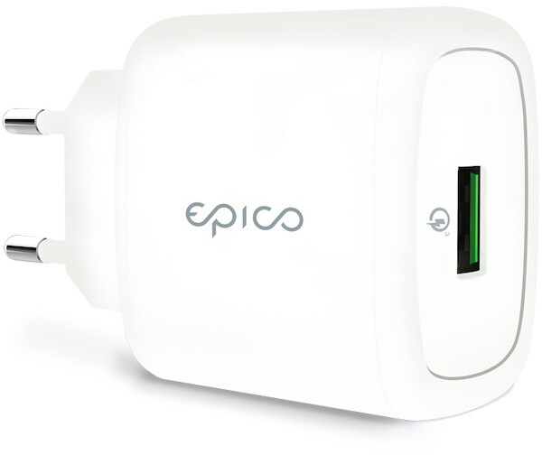 EPICO síťová nabíječka USB, QC 3.0, 18W, bílá_1977217908
