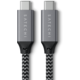 Satechi kabel USB-C - USB-C, USB4 40Gbps, opletený, 25cm, šedá_1904900492