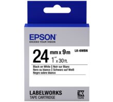 Epson LabelWorks LK-6WBN, páska pro tiskárny etiket, 24mm, 9m, černo-bílá C53S656006