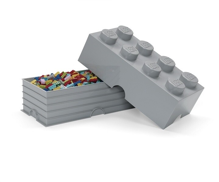 Úložný box LEGO, velký (8), šedá