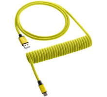 CableMod Classic Coiled Cable, USB-C/USB-A, 1,5m, Dominator Yellow_1262093338