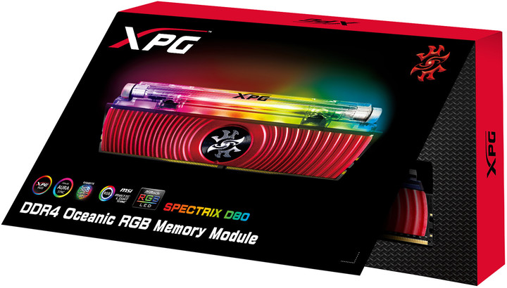 ADATA XPG SPECTRIX D80 8GB DDR4 3600, červená_1437670160