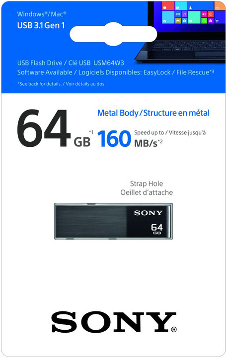 Sony USM64WE3 - 64GB, černá_254724772