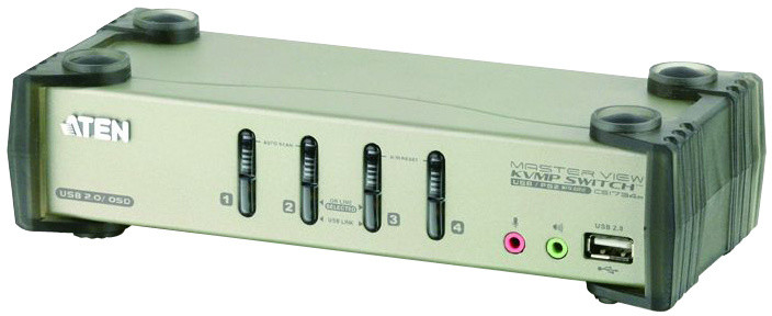 ATEN 4-port KVMP USB+PS/2, usb hub, audio, 1.2m_1305611845