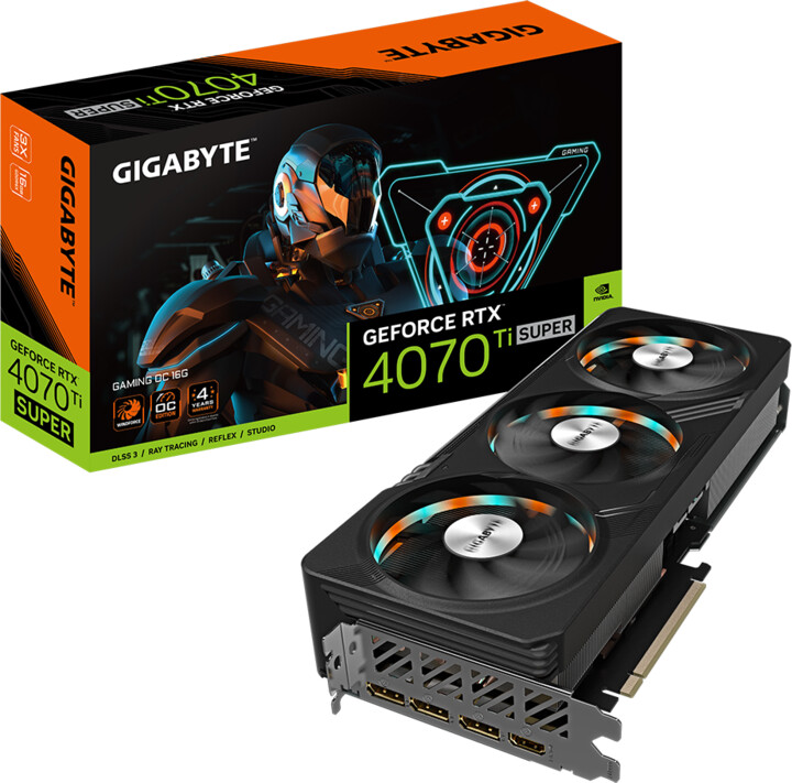 GIGABYTE GeForce RTX 4070 Ti SUPER GAMING OC 16G, 16GB GDDR6X_2027509100