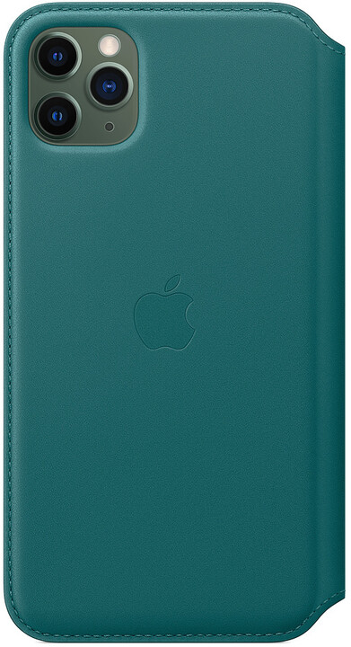 Apple ochranný kryt Leather Folio pro iPhone 11 Pro Max, zeleno-modrá_1768120048