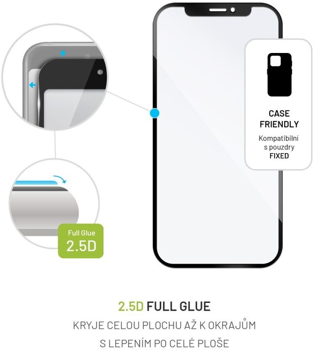 FIXED ochranné sklo Full-Cover pro Xiaomi Redmi Note 12S, lepení přes celý displej, černá_1904973996