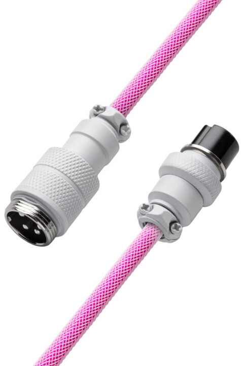 CableMod Pro Coiled Cable, USB-C/USB-A, 1,5m, Strawberry Cream