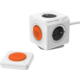 PowerCube EXTENDED REMOTE set multifunkční zásuvkový systém, 4x zásuvka, 1,5m, šedá/oranžová