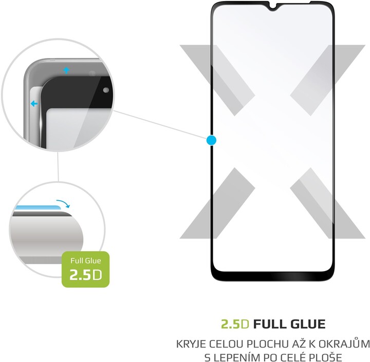 FIXED ochranné tvrzené sklo pro Samsung Galaxy A32 5G, Full-Cover, černá