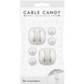 Cable Candy kabelový organizér Mixed Beans, 6 ks, bílá_403263940