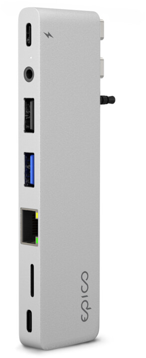 EPICO Hub Pro III s rozhraním USB-C pro notebooky, stříbrná_1379049234