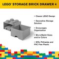 Úložný box LEGO, s šuplíkem, malý (4), tmavě šedá_1042388206