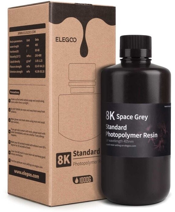 Elegoo pryskyřice (resin), Standard Resin 8K, 1kg, vesmírná šedá_212171367