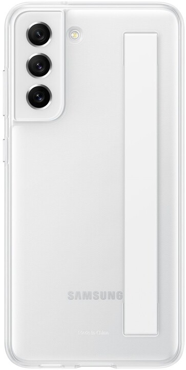 Samsung poloprůhledný zadní kryt s poutkem pro Galaxy S21 FE, bílá_1321684892