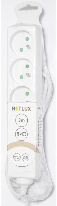 Retlux prodlužovací přívod RPC 13, 5 zásuvek, 3m, bílá_1214758991
