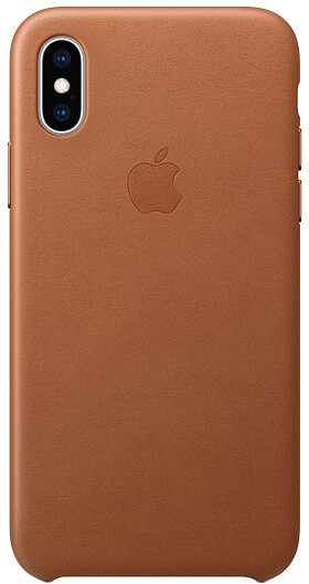 Apple kožený kryt na iPhone XS, sedlově hnědá_566456859