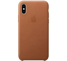 Apple kožený kryt na iPhone XS, sedlově hnědá_566456859