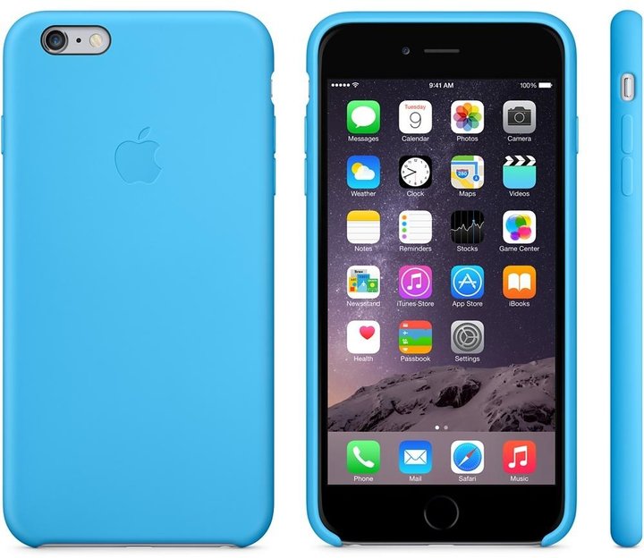 Apple Silicone Case pro iPhone 6 Plus, modrá_1047436318