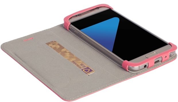 Krusell flipové pouzdro MALMÖ FolioCase pro Samsung Galaxy S7, růžová_1333113600