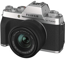 Fujifilm X-T200 + XC15-45mm, stříbrná Poukaz 200 Kč na nákup na Mall.cz