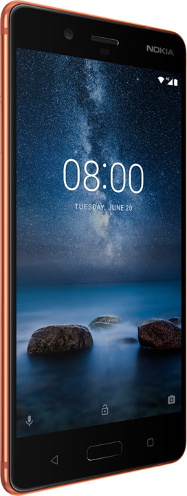 Nokia 8, Dual sim, lesklá měděná_2095198170