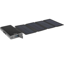 Sandberg solární nabíječka s powerbankou, 4-panel, 25000mAh, černá 420-56