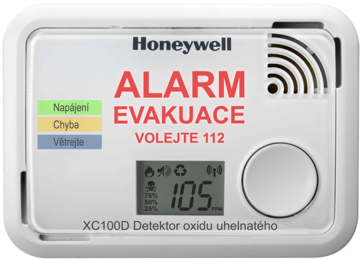 Honeywell XC100D-CS, hlásič oxidu uhelnatého, CO alarm_1387179953