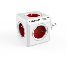 Cubenest PowerCube Original rozbočka-5ti zásuvka, červená 6974699971245