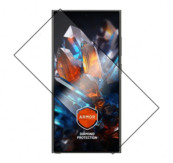 FIXED prémiové ochranné sklo Armor pro Samsung Galaxy S24 Ultra, s aplikátorem, černá_2047987785
