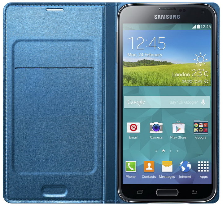 Samsung pouzdro EF-WG900B pro Galaxy S5 (SM-G900), modrá_566864733