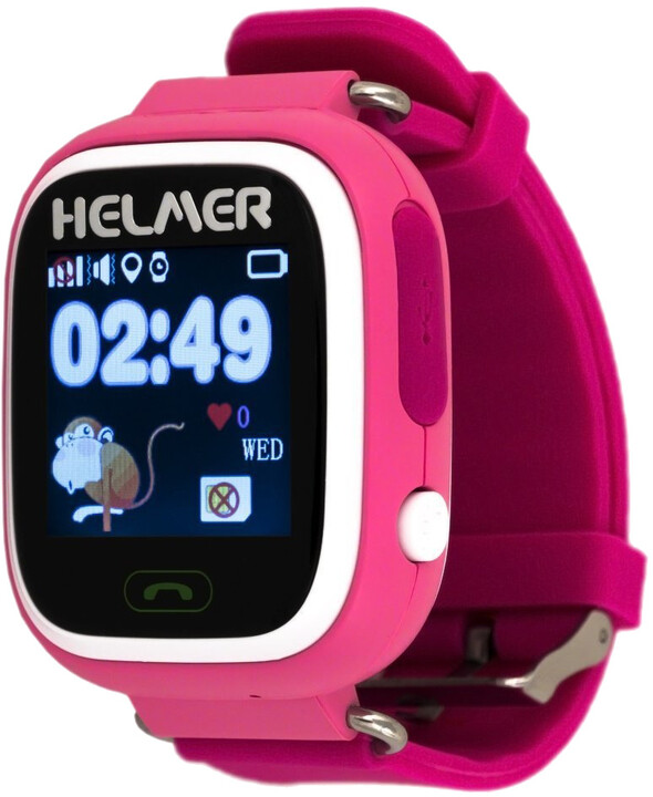 HELMER LK 703 dětské hodinky s GPS lokátorem, růžové_31074544