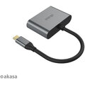 Akasa redukce USB Type C 2v1, HDMI, D-Sub, 18cm_1787599732