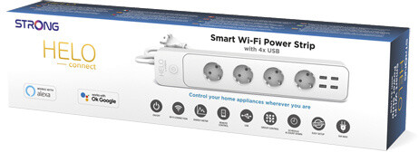 STRONG Helo-POWER-4-EU, prodlužovací, 4x zásuvka, Wi-Fi, EU, 4x USB_211037023