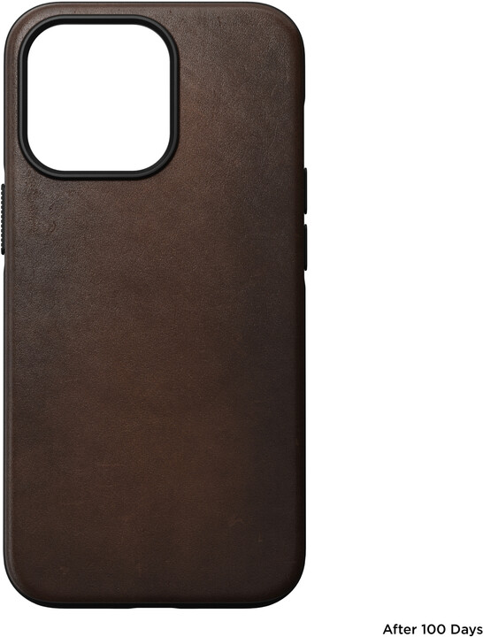 Nomad kožený zadní kryt MagSafe Rugged pro Apple iPhone 13 Pro, hnědá_1849432285