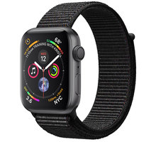Apple Watch series 4, 40mm, pouzdro z vesmírně šedého hliníku/černý provlékací řemínek_527304561