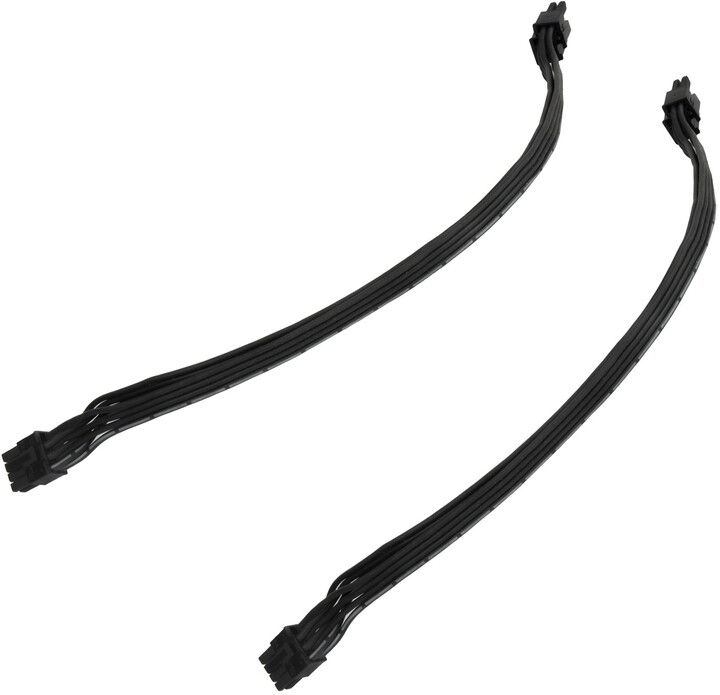 SilverStone SST-PP06BE-PC235 - 350mm 2x PCIE 8pin to PCIE 6+2pin sleeved PSU cable, černá_1328445052