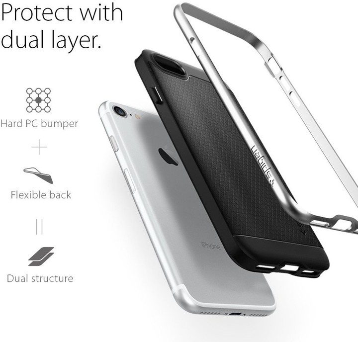 Spigen Neo Hybrid pro iPhone 7/8, satin silver_22243499
