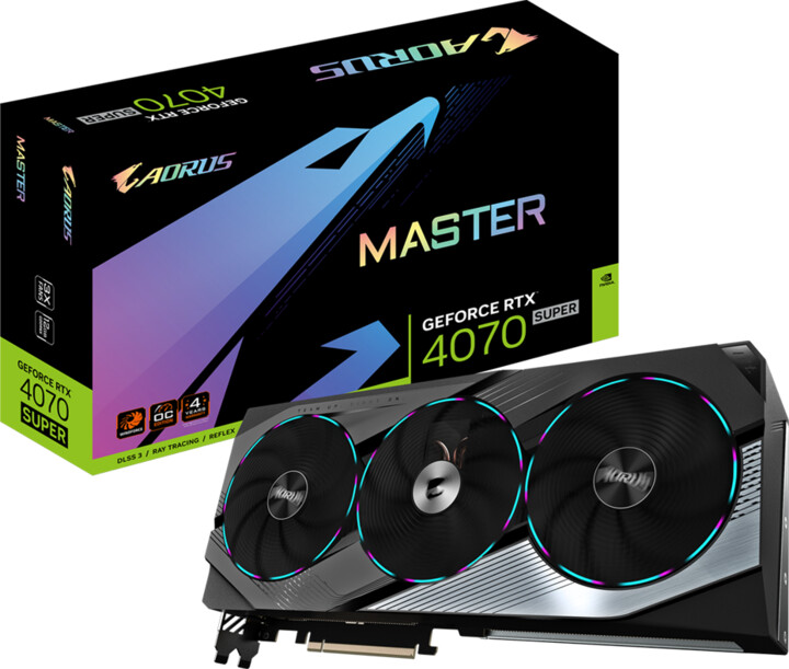 GIGABYTE AORUS GeForce RTX 4070 SUPER MASTER 12G, 12GB GDDR6X_782226835