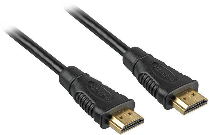 PremiumCord kabel HDMI A - HDMI A M/M 5m zlacené konektory