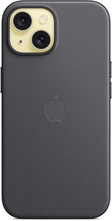 Apple kryt z tkaniny FineWoven s MagSafe na iPhone 15, černá_1702894942