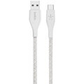Belkin kabel DuraTek USB-A - USB-C, M/M, opletený, s řemínekm, 1.2m, bílá