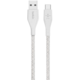 Belkin kabel DuraTek USB-A - USB-C, M/M, opletený, s řemínekm, 1.2m, bílá