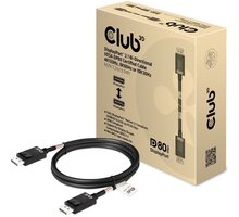 Club3D kabel DisplayPort 2.1 - DisplayPort 2.1, 4K@120Hz/8K@60Hz HDR, 1.2m, černá CAC-1091